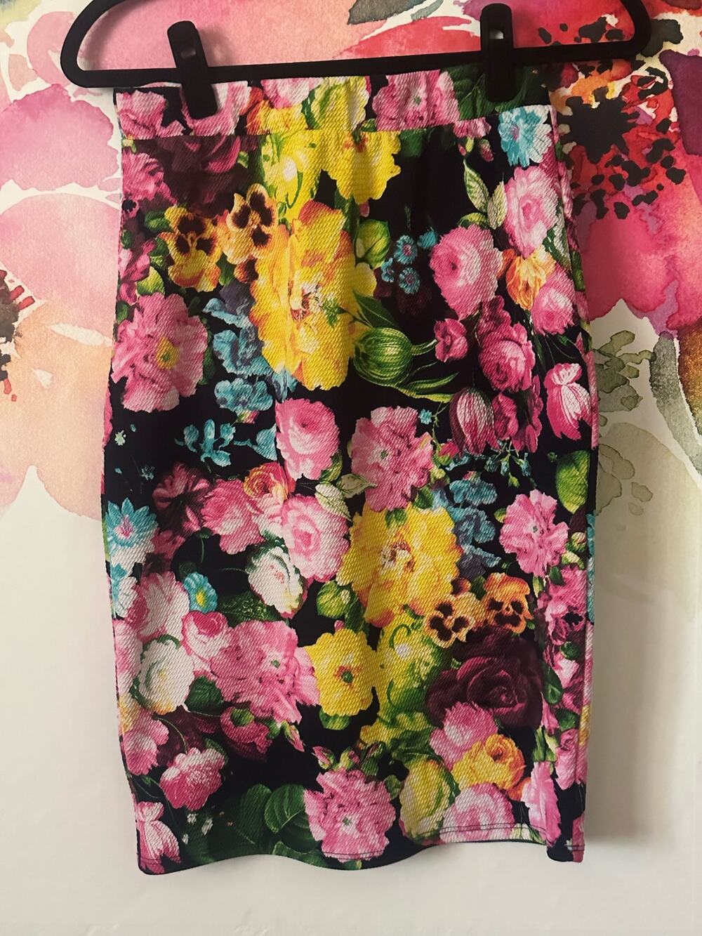 KTOO - Summer Flower Pencil Skirt - Size Small